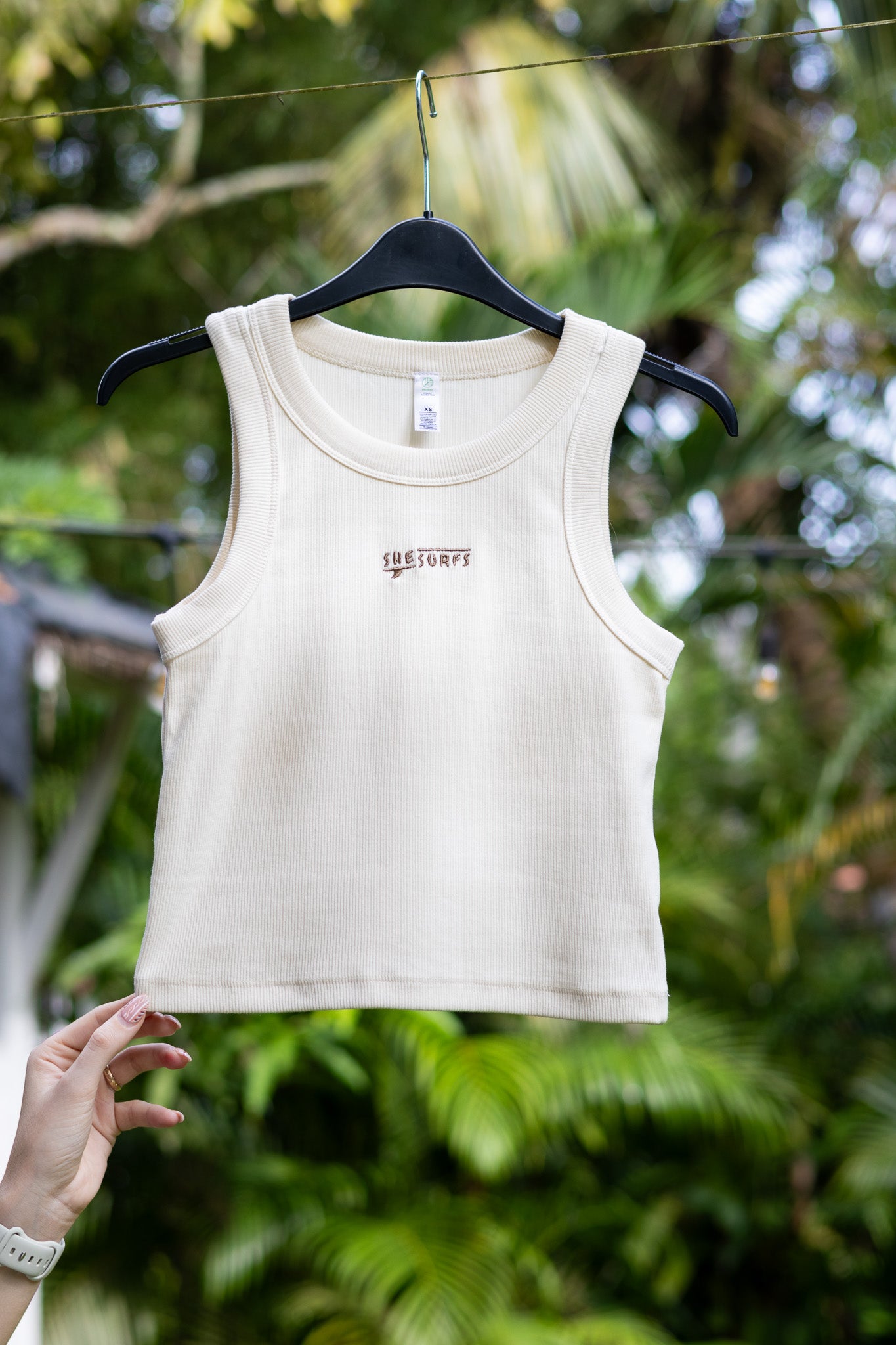 SheSurfs Crop Tank | Shell/Coconut | Pre-order