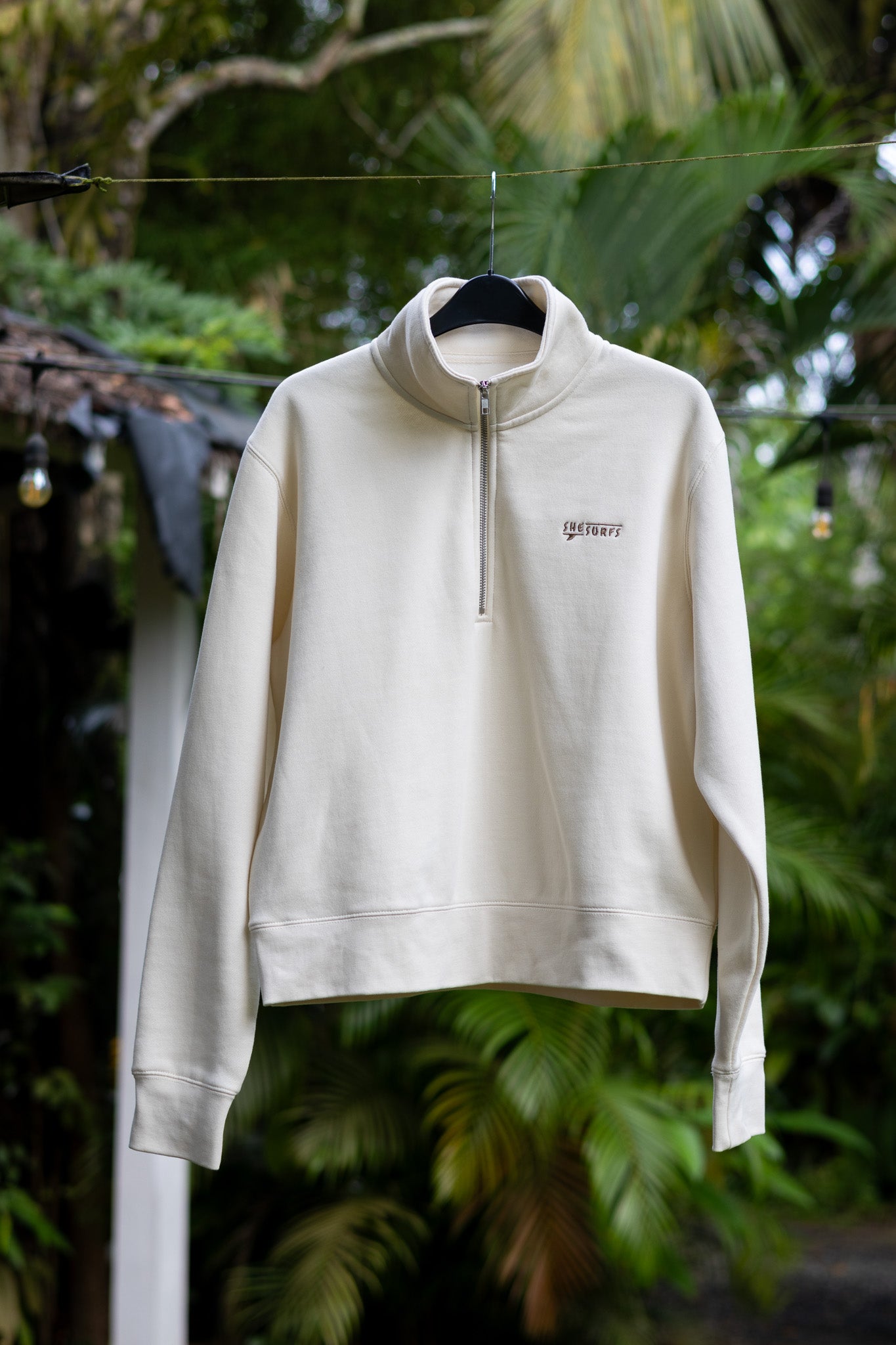 SheSurfs Half-Zip Sweatshirt | Shell/Coconut | Pre-order