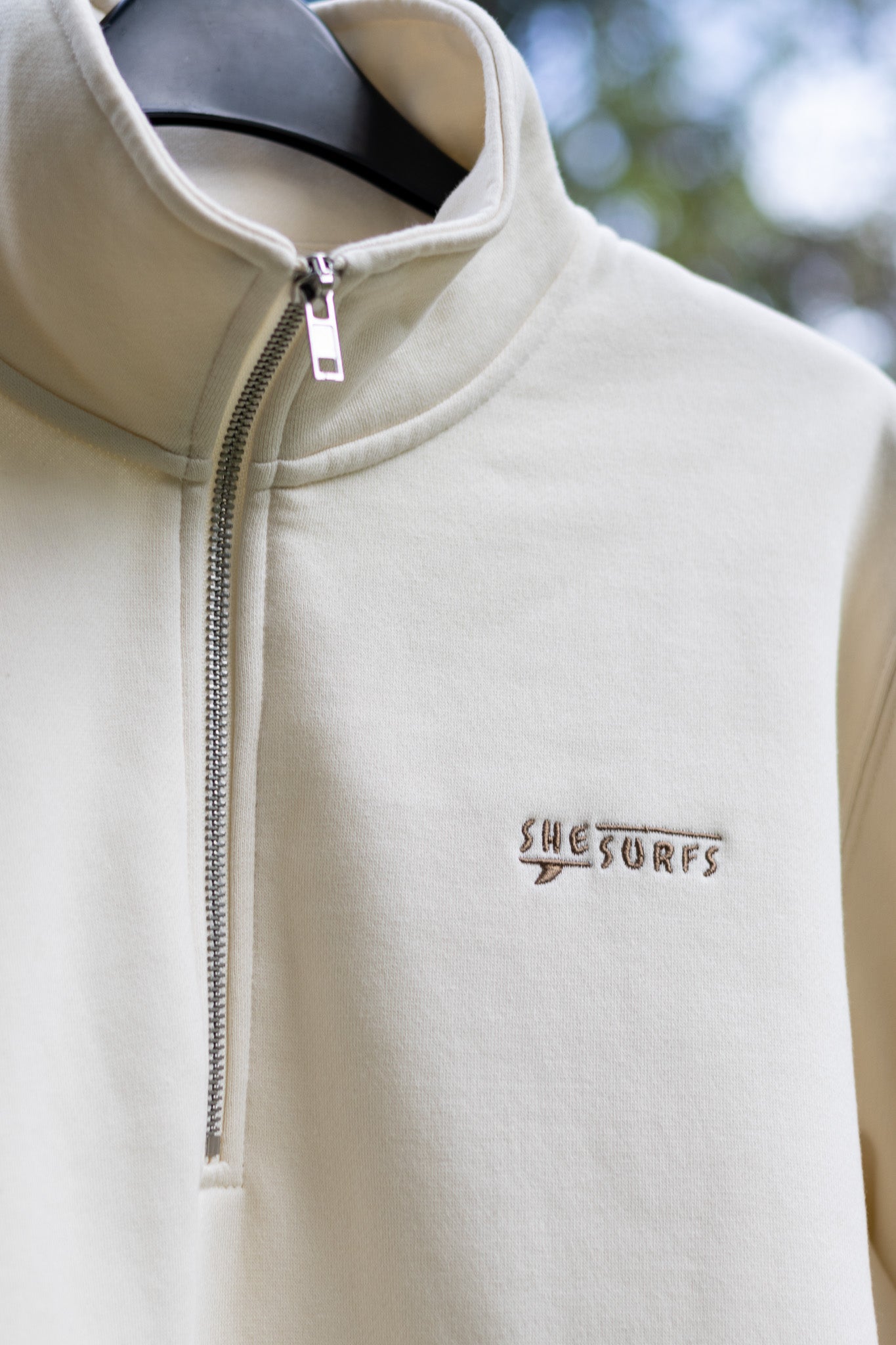 SheSurfs Half-Zip Sweatshirt | Shell/Coconut | Pre-order