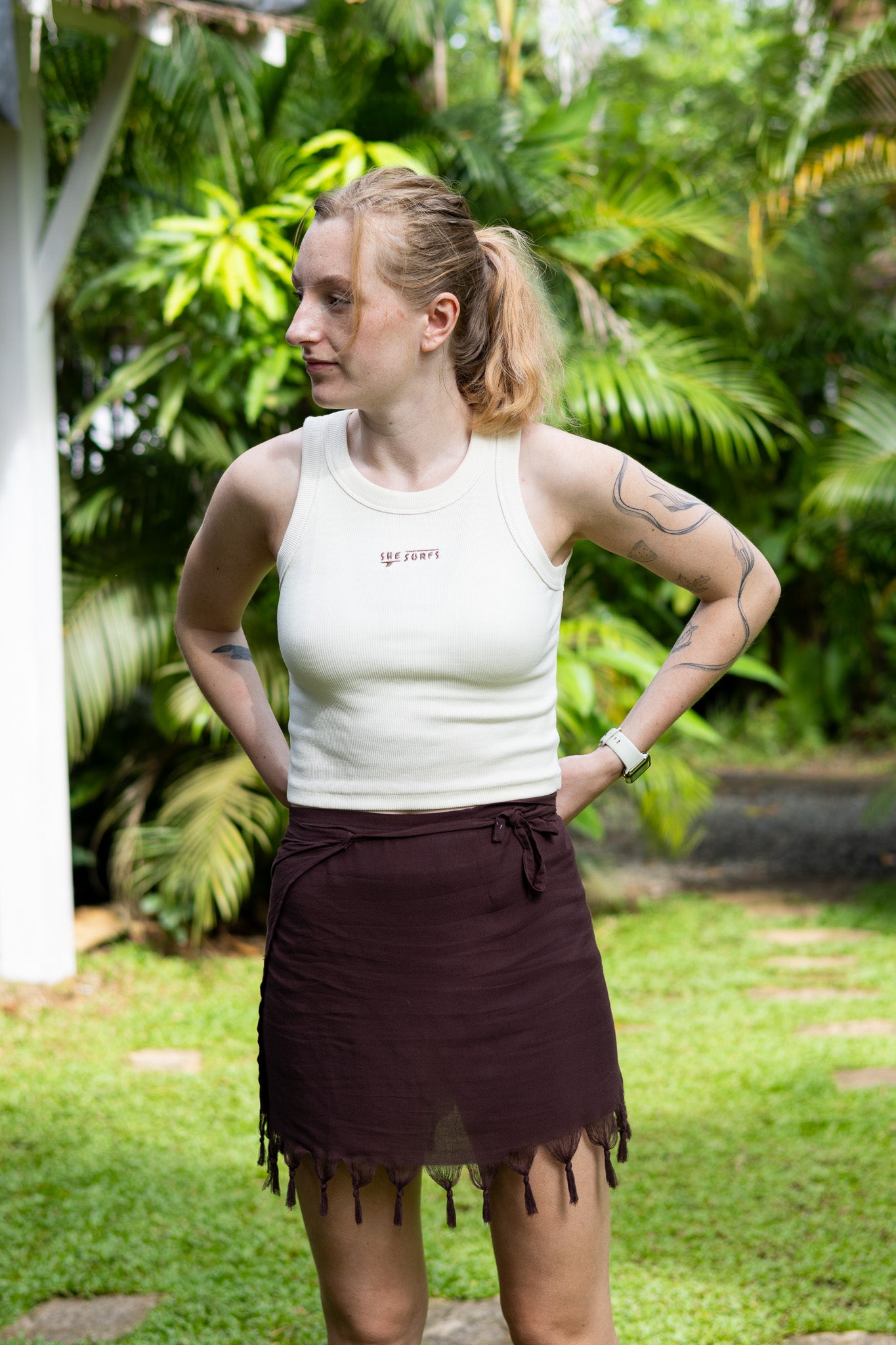 SheSurfs Crop Tank | Shell/Coconut | Pre-order
