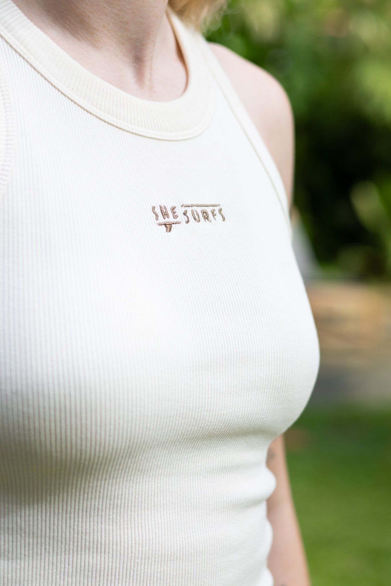 SheSurfs Crop Tank | Shell/Coconut | Pre-order