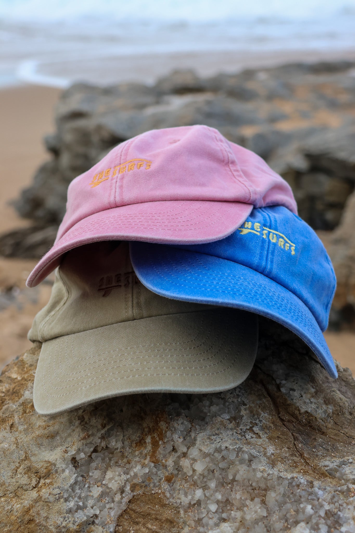 SheSurfs Dad Cap | Sand/Coconut | Pre-order