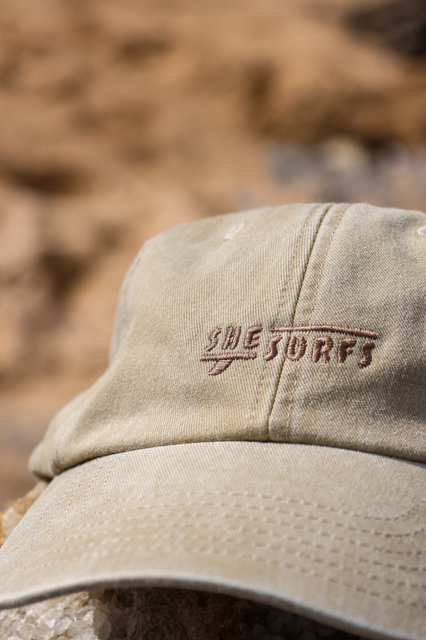 SheSurfs Dad Cap | Sand/Coconut